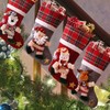 MJARTORIA Christmas Stocking Set of 4 with Santa Claus Snowman