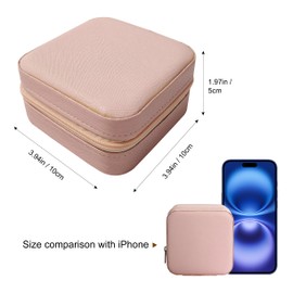 SCIKHEFT Travel Jewelry Case Mini Portable Jewelry Organizer Boxes Small Jewellery Storage Holder for Rings Earrings Necklace Bracelet for Girls Women