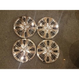 Aftermarket, Replaces Toyota Brand New Set 2012 2013 2014 Yaris 15" Hubcaps Wheel Covers 61164 Chrome