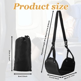 Airplane Foot Rest – Portable Adjustable Foot Hammock for Travel, Comfortable Foot Rest for Airplane, Car & Train