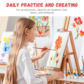 Simetufy Canvas Boards for Painting 8 x 10 inch, 24 Pack Flat Painting Canvas Panels, 8oz Gesso Primed Acid-Free 100% Cotton for Acrylic, Oil Watercolor Paint