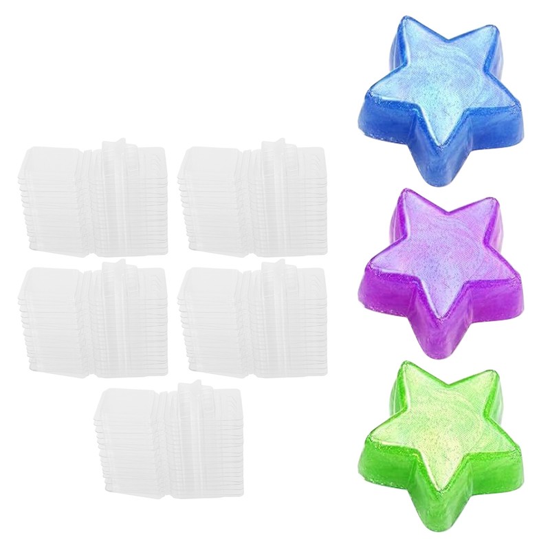 100 Packs Wax Melt Clamshell Molds Containers Clear Empty Plastic