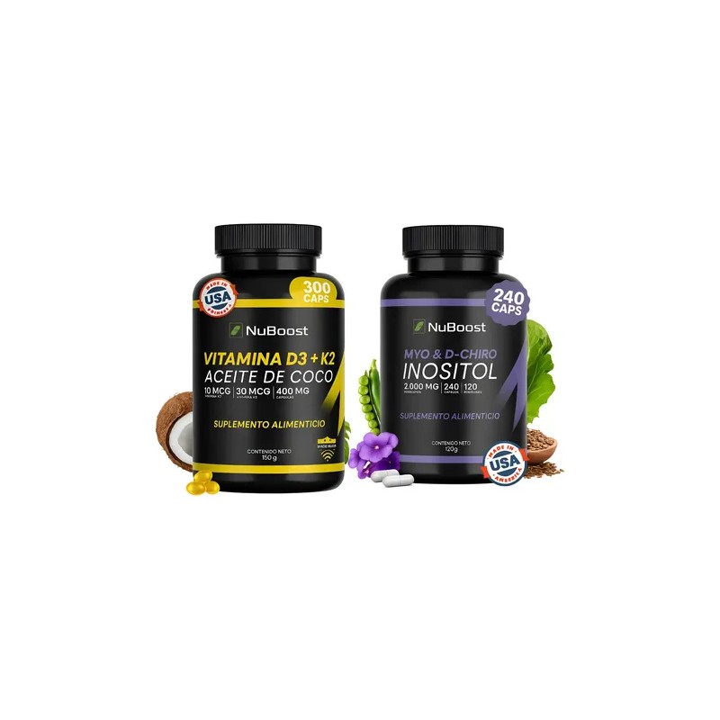 Kit Myo D Chiro Inositol Y Vitamina D3 K2 Nuboost