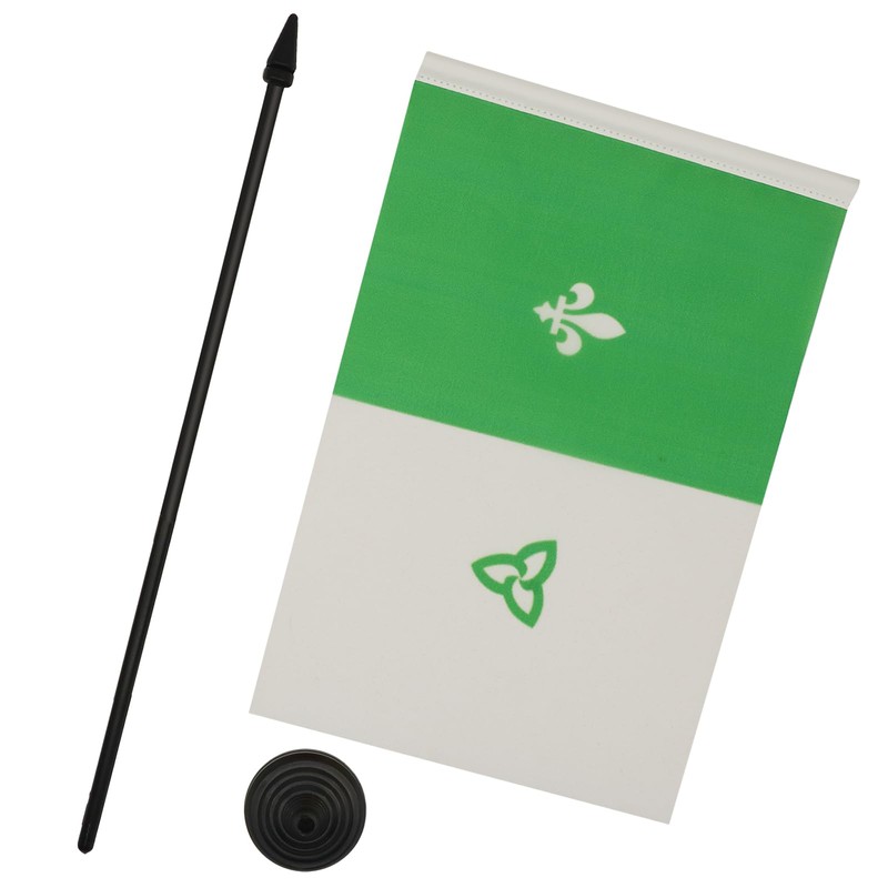 Franco-Ontarian Table Flag 5'' x 8'' - Franco-Ontariens Desk Flag