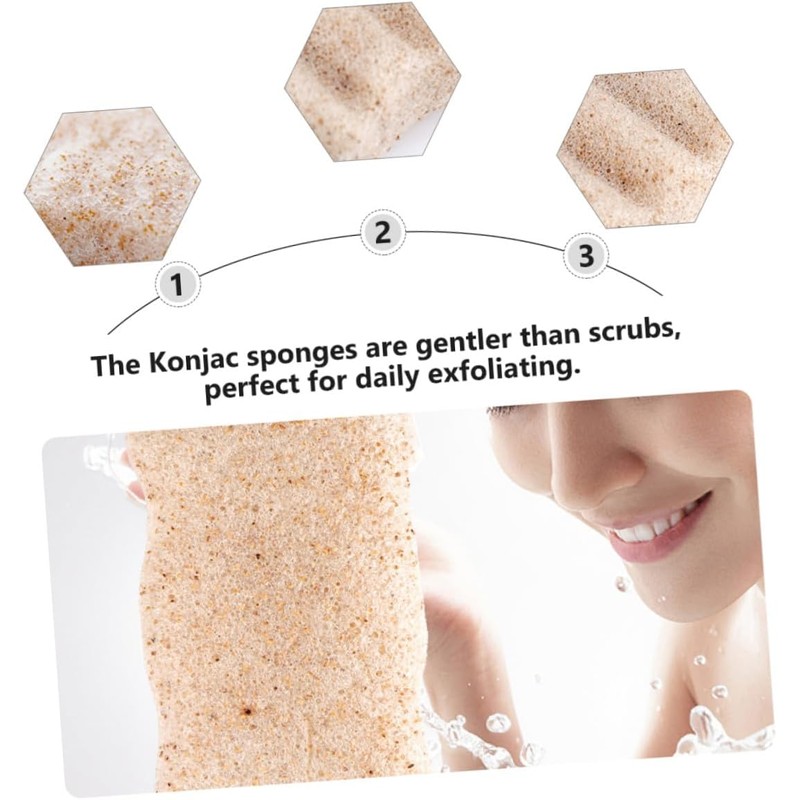 Healvian Esponja Facial de Konjac Beige para Limpieza Profunda y