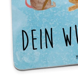 Mr. & Mrs. Panda Personalisierter Bierdeckel Pinguin Lagerfeuer 100er Set - Personalisierte Geschenke, Tischdeko personalisiert, Maus, Büro,