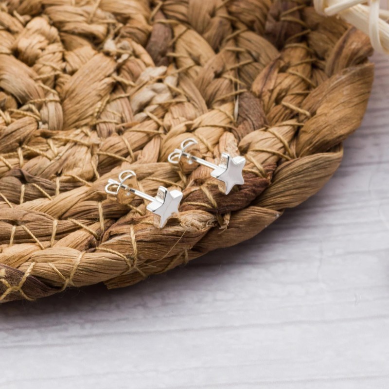 Philip Jones Silver Plated Star Stud Earrings