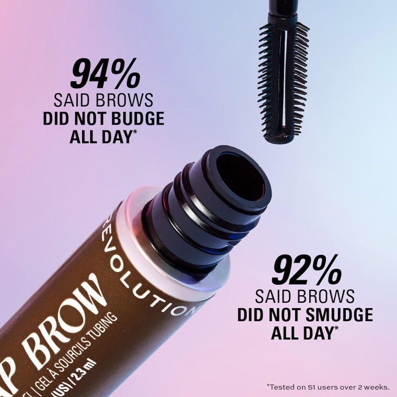 Revolution Wrap Brow, gel sopracciglia tubing, definisce e scolpisce, tinta
