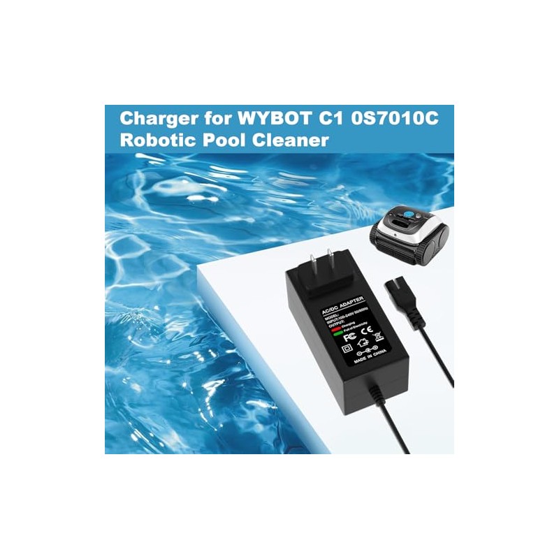 25.2V Charger for Wybot C1 Robotic Pool Vacuum Cleaner