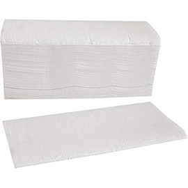 HygoClean Folding Hand Towels, Bright White, 2-Ply, 24 x 21 cm, V-Fold 4,000 Pieces, 100% Cellulose