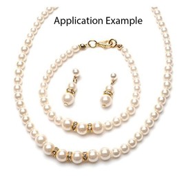 100 abalorio sueltas de diamantes de imitación de grado A de 6 mm de Adabele (rojo siam), chapado en oro amarillo de 18 quilates para manualidades, joyería CF7-605