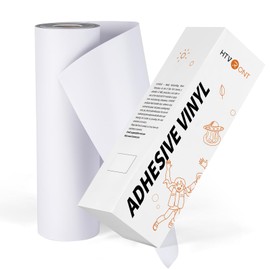 HTVRONT White Permanent Vinyl for Cricut Machine, 12" x 100 FT Matte White Vinyl for Cricut Permanent Adhesive Vinyl Roll for Silhouette, Cameo Cutters, Signs, Scrapbooking, Craft, Die Cutters