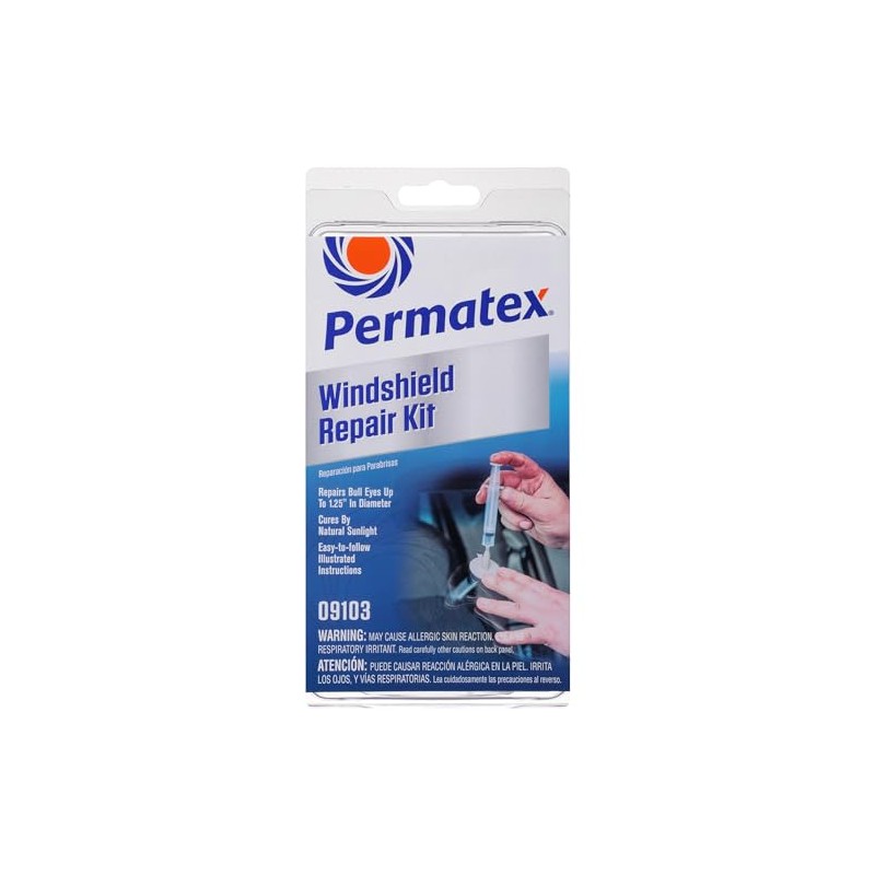 Permatex 09103 Automotive Windshield Repair Kit For Chipped And Cracked