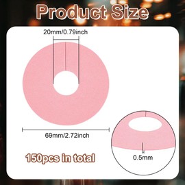 FINGERINSPIRE 150 Pcs Drink Name Tags for Wine Glasses 2.71inch Round Shape Pink Paper Wine Glass Marker Blank Wine Glass Charm Cocktail Champagne Tag Identification Marker for Party Guest