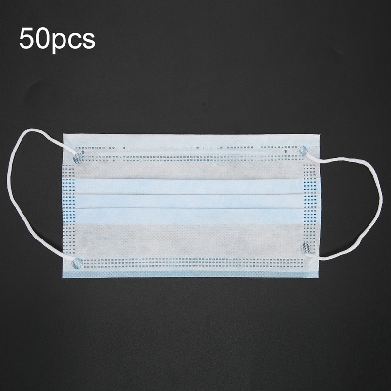 50pcs Disposable Mouth Muffle Non Woven Fabric Protective Filter Mouth