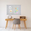 Lockways 36" x 24" Premium Cork Bulletin Board, Light Grey