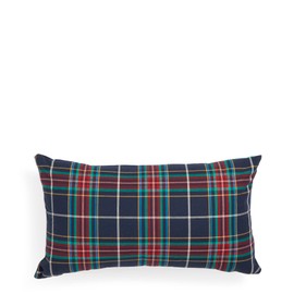 Vera Bradley Women's Cotton Lumbar Support Throw Pillow With Removeable Hypoallergenic Insert, Tartan Plaid - Recycled Cotton, One Size