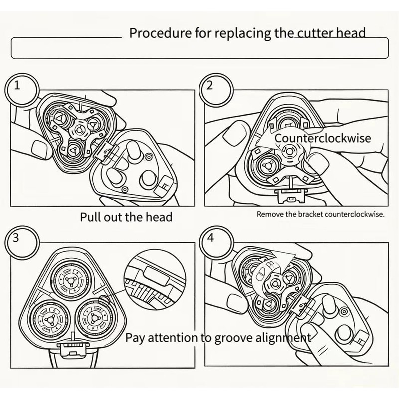 RQ11 Replacement Shaver Head Compatible with Philips Norelco Sensotouch 2D