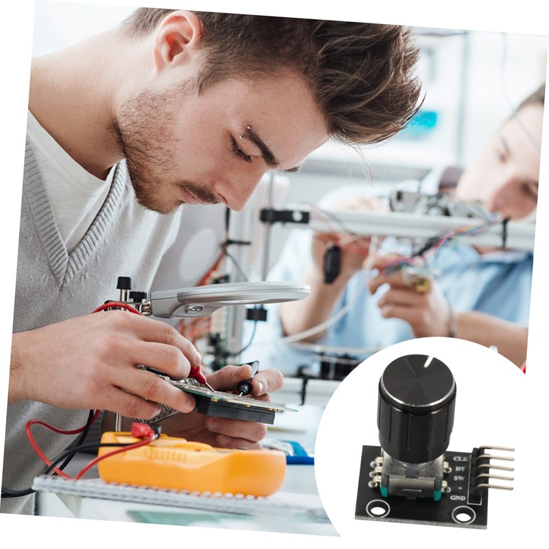 TEHAUX Rotary Encoder Module 5 Pcs Digital Potentiometer Rotary Ky-040