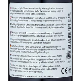 Art-Manufacture-Design 100263 Kunst-Herstellung-Design Textilfarbe, für Stoff, 500ml Volumen, Schwarz