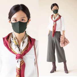 [§ Artisan∞ design & factoryTAKUMIBAPalais-Futaba Fukuyama branch] [Cool Feeling/Made in Japan] Washable Super Elastic Fit Mask, All Year Round Use "Fuwapita" Type (2 Pieces), Fashionable,