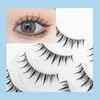 justcoco Natural False Eyelashes, Transparent Axis, False Eyelashes, Upper Eyelashes,