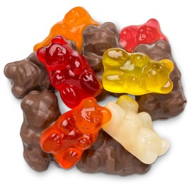Grandys Candys Gourmet Milk Chocolate Covered Gummi Bears -Bulk Candy- (1 Pound)