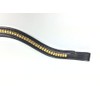 gs-sports Headband for Bridle Gold Clincher Headband Leather Black 42