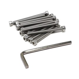 iexcell 10 Pcs M6 x 75mm Thread Pitch 1 mm Stainless Steel 304 Hex Socket Head Cap Screws Bolts Kit