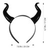 FOMIYES Vicious Horns Headband Devil Horn Hair Bands Black Gothic