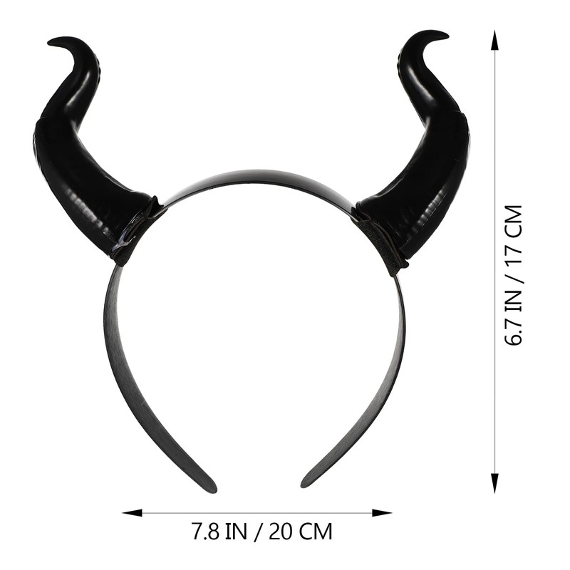 FOMIYES Vicious Horns Headband Devil Horn Hair Bands Black Gothic