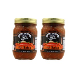 Amish Wedding Kettle Cooked Salsa, Thick and Chunky Pack of 2 14.5 ounce Jars, Hot Heat