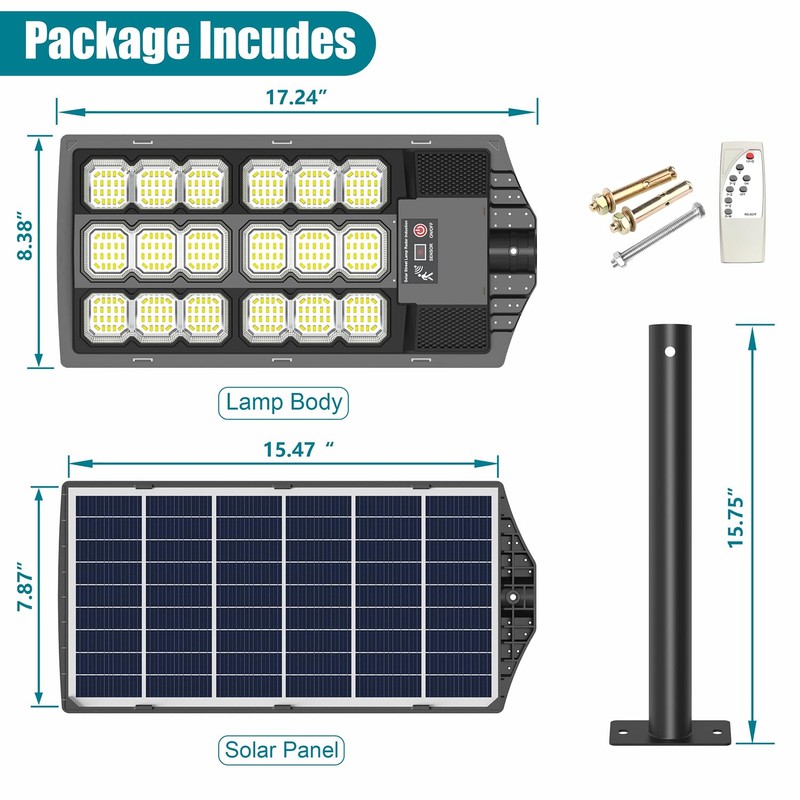 Mutois Solar Lights Outdoor, IP66 Waterproof Dusk to Dawn Bright