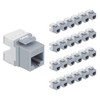 Tecmojo 180° Angled RJ45 Cat6 Keystone Jacks in Gray 25