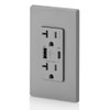 Leviton T5834-G 60W (20V@2.5A+ 5V@2A) USB Dual Type A/Type-C Power