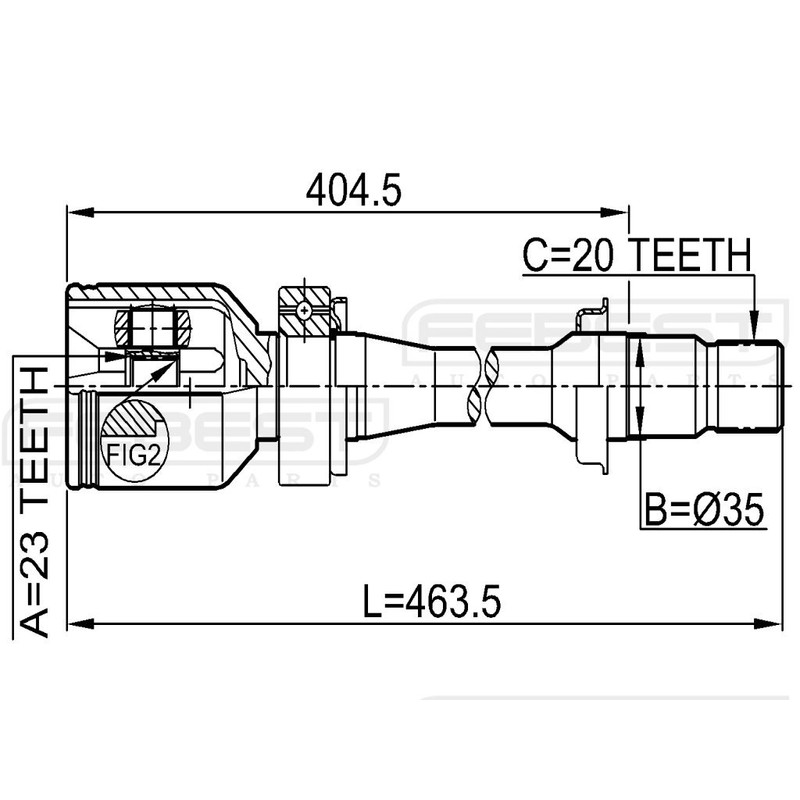 4303020030 - Inner CV Joint Right 23X35X20 For Toyota -
