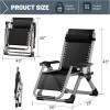 H&ZT Adjustable Chair Folding Lounge Chair Reclining Patio Chairs with