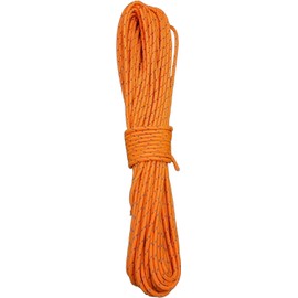 Ultra Light Dyneema Reflective Orange Rope 2mm Diameter | 200kg Breaking Strain | Tent Guy Guide Rope | Suitable for Sailing, Dinghy, Yachting, Cruising, Racing (M, 15, meter)
