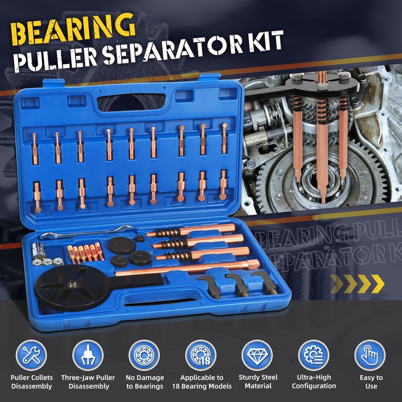 Bearing Puller No Damage to Bearing Puller Kit 36-in-1 Wheel