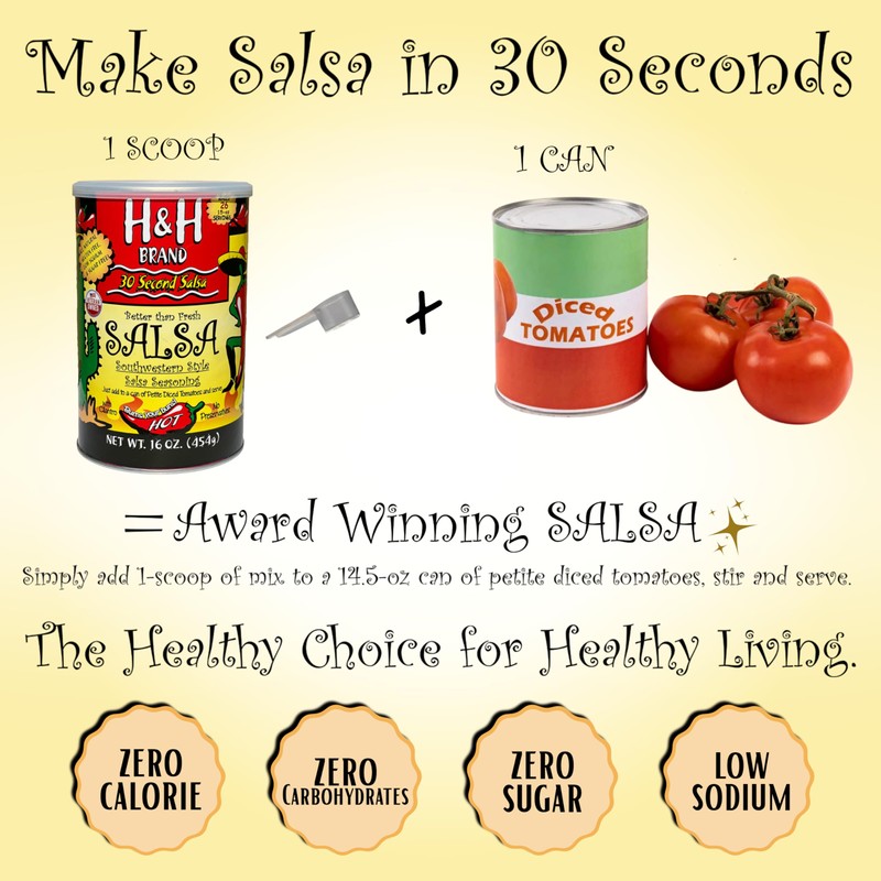 30 Second Salsa Seasoning Mix - Hot, (16-oz. Can Makes