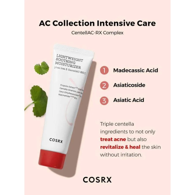 Cosrx Lightweight Soothing Moisturizer – Hidratante Calmante para Piel Mixta