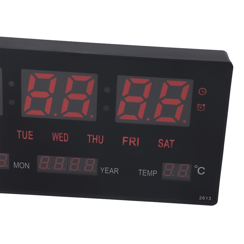 LED Number Clock Large Big Digital Display with Temperature Wall