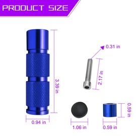 Sandfren 2PCS Motorcycle Foot Pegs, Aluminum M8 CNC Motorbikes Passenger Pedals Footrests, Motorbicycle Rearsets Footpeg Accessories, Universal for 8mm Install Hole Bicycle Dirt Bike (Blue)