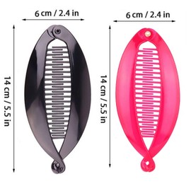 Banana Hair Clips for Women Long Hair Classic Banana Clip Fishtail Hair Comb Ponytail Hair Holder for Women Girls