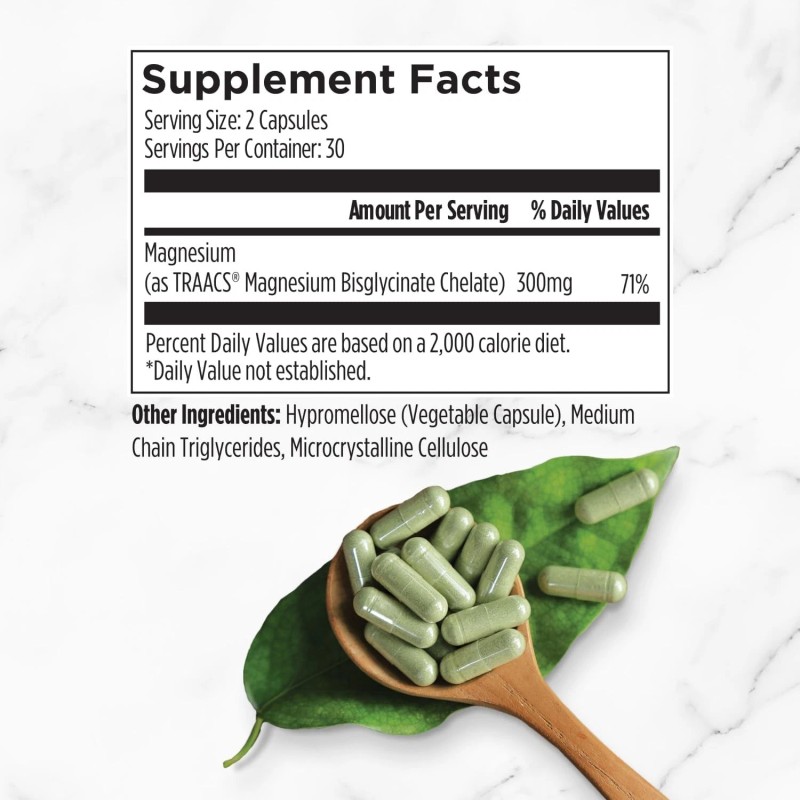 Healthy Bones Co. Chelated Magnesium Bisglycinate Capsules 300mg - Highly