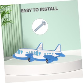 Housoutil Cabinet Handle Parts Airplane Shaped Plastic Pulls Easy Install Knobs for Furniture