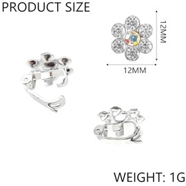 20 Piezas Pinzas para el Cabello, Pinzas Mini de Flor de Diamante de Agua, Horquillas Pequeñas Pelo Mujer, para Cabello Diarias para Niñas y Mujeres
