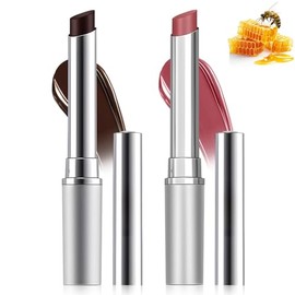 2 bálsamos labiales miel, bálsamo labial tintado para mujeres, lápiz labial hidratante transparente, color labial hidratante para todos los tonos de piel, tinte cereza negro natural, regalos adecuados