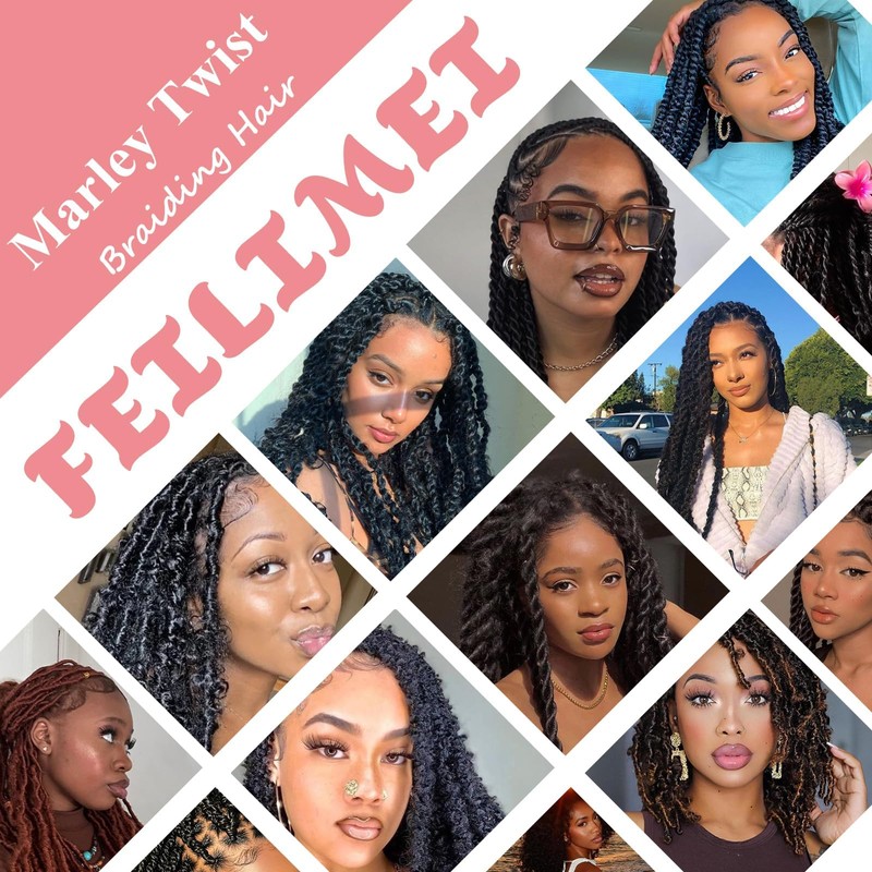Synthetic Cuban Twist Hair Extensions for Women Braiding Hair8 Pack
