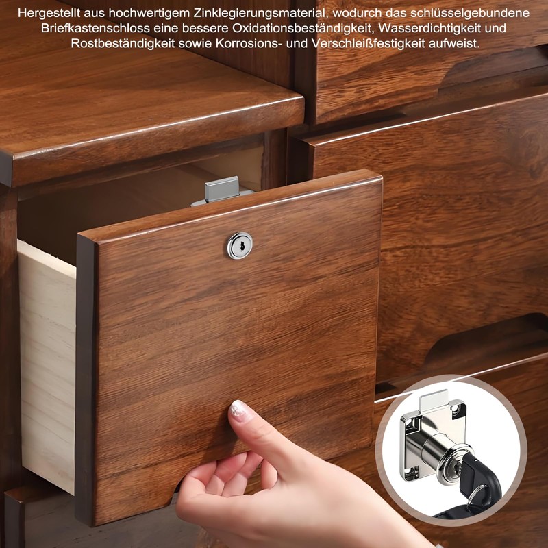 Cabinet Lock with Key, Pack of 6 Security Cabinet Lock,